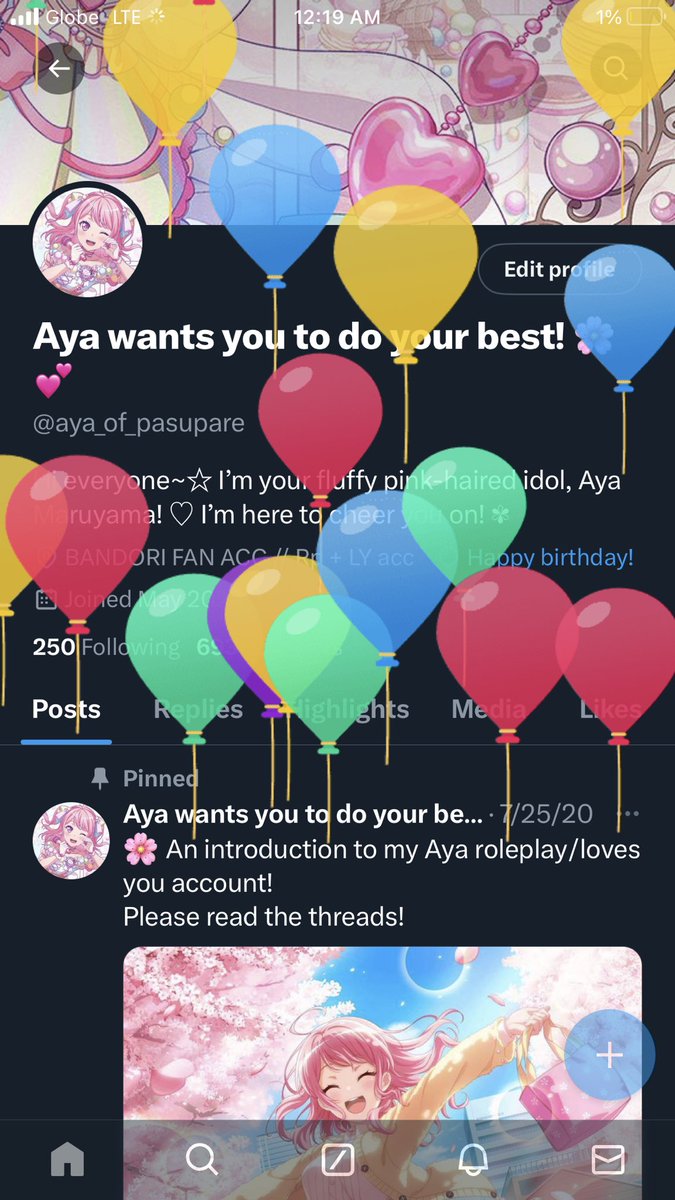 aya_of_pasupare's tweet photo. Uwaaa…! There are balloons, I miss this so much! Happy birthday to me~ 🎈 

I will keep becoming everyone’s fluffy pink idol…! Hehe! https://t.co/x7PHygulLy