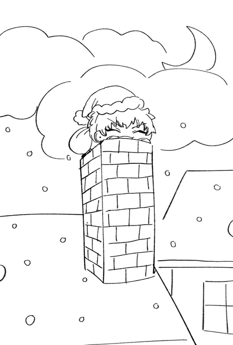 🎄🧑‍🎄絵をちゃんとかけへんかったからガガガっと落書き 