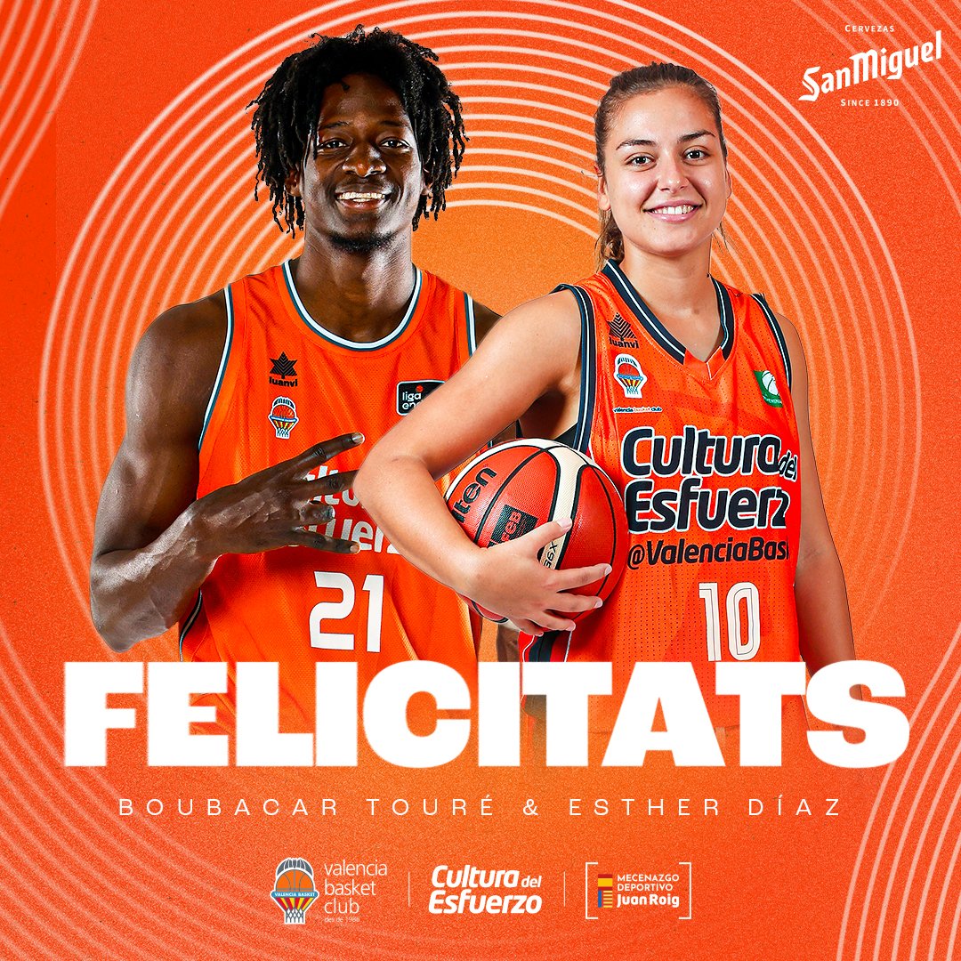 ¡𝐅𝐞𝐥𝐢𝐳 𝐜𝐮𝐦𝐩𝐥𝐞, 𝐁𝐮𝐛𝐚 𝐲 𝐄𝐬𝐭𝐡𝐞𝐫! 🧡 Comenzamos esta entretenida Nochevieja celebrando dos cumpleaños, los de @booballer21 y de nuestra leyenda @estherdiazmarco. ¡Que paséis un gran día, lo celebramos con @SanMiguel! 🥳