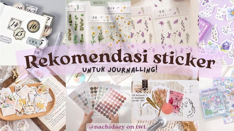 nachidaey's tweet photo. 𐙚 · REKOMENDASI STICKER AESTHETIC UNTUK JOURNALLING, DECO &amp; SCRAPBOOK📖🖋️
 (UNDER 10K!!) 𓏲⋆ ִֶָ ๋𓂃 ⋆ 

A THREAD

t. Rekomendasi kado stiker lucu journal hiasan buku toploader deco #zonauang https://t.co/raQkB6wrtL