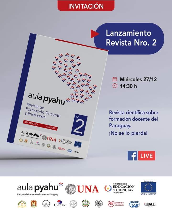 AulaPyahu's tweet photo. #MAÑANA lanzamiento de la 2da edición de la revista Aula Pyahu🇳🇱💪🏼
📆 Miércoles, 27 de diciembre
🕑 14:30 horas
🤳🏼 Transmisión por FB LIVE de @aulapyahu
#AULAPYAHU busca mejorar la formación inicial de docentes y desarrollar capacidades de profesionales de la educación. https://t.co/uGJmWl9uwr