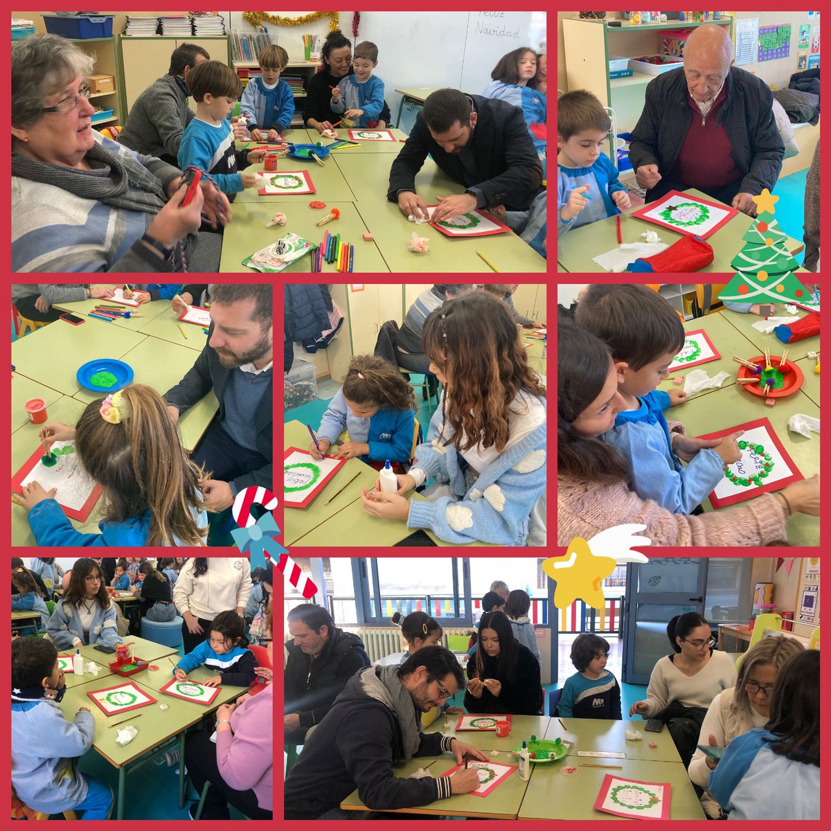 InfantilICM's tweet photo. 🌟El último día de cole vivimos un encuentro muy especial junto a los familiares de P5A! Menuda sorpresa!! Pasamos un ratito muy agradable junto a ellos haciendo una manualidad navideña!🌟 https://t.co/ocsCyBRYwO
