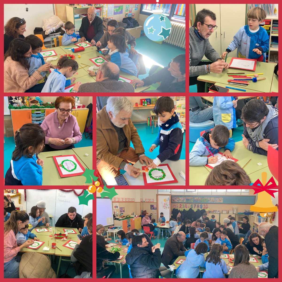 InfantilICM's tweet photo. 🌟El último día de cole vivimos un encuentro muy especial junto a los familiares de P5A! Menuda sorpresa!! Pasamos un ratito muy agradable junto a ellos haciendo una manualidad navideña!🌟 https://t.co/ocsCyBRYwO