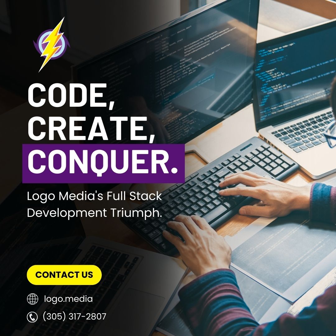 Elevate your digital presence with Logo Media. 💻 Our Full Stack Development triumphs redefine what's possible in the digital world.

Contact us!
📞 (305) 317-2807

#ElevateYourDigital #LogoMediaJourney #FullStackInnovation #LogoMediaCraftsmanship #FullStackJourney