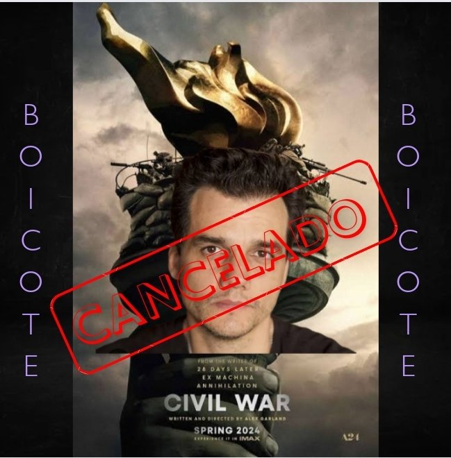 Mvbendo's tweet photo. Wagner Moura tá com medinho de boicote do novo filme dele Guerra Civil.
Se depender de mim já tá cancelado. E de você? https://t.co/1ST7Fq4X7I
