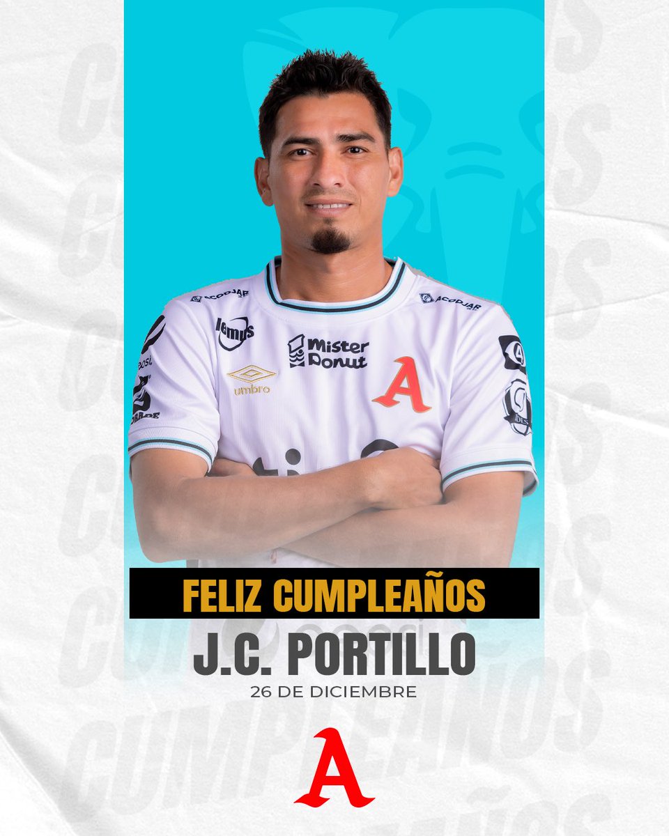 🥳 Hoy no es un día cualquiera, hoy cumple años el 𝘀𝗲𝗴𝘂𝗻𝗱𝗼 𝗺𝗮́𝘅𝗶𝗺𝗼 𝗴𝗼𝗹𝗲𝗮𝗱𝗼𝗿 de 𝗔𝗹𝗶𝗮𝗻𝘇𝗮 𝗙𝘂́𝘁𝗯𝗼𝗹 𝗖𝗹𝘂𝗯 🎂 

Muchas felicidades <a href="/CabritaPortill1/">Juan Carlos Portillo</a> 🅰️🐐 Gracias por tantas alegrías, gritos de gol y grandes momentos ⭐️

📩 Déjale tu mensaje 😄
