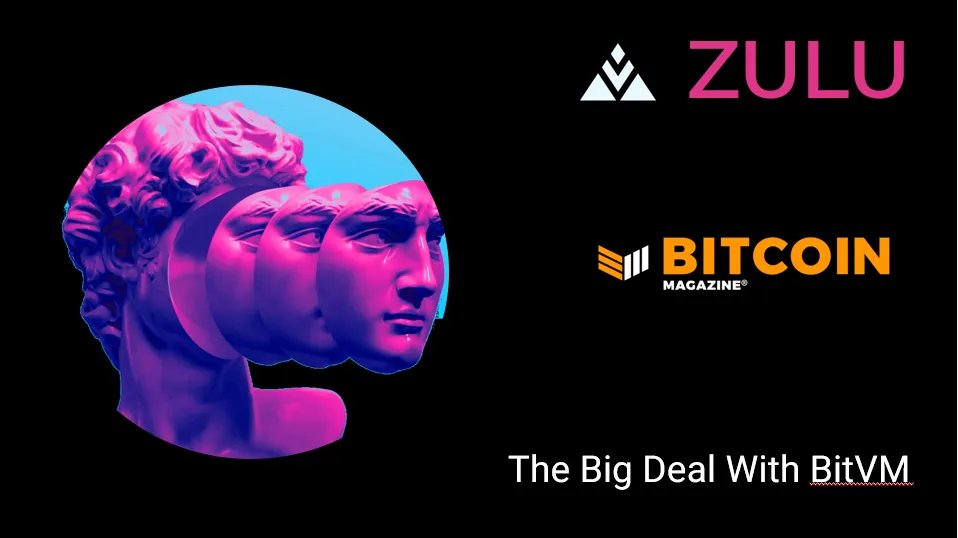 zulu_network's tweet photo. The Big Deal With BitVM: Arbitrary Computation Now Possible On #Bitcoin Without A Fork 

Amazing article published by @BitcoinMagazine 

Here is an excerpt + some implications. Original link source is in article. 🌊🌊🌊

Link: https://t.co/IThIxHm5zD https://t.co/Wv4P7HXDOu