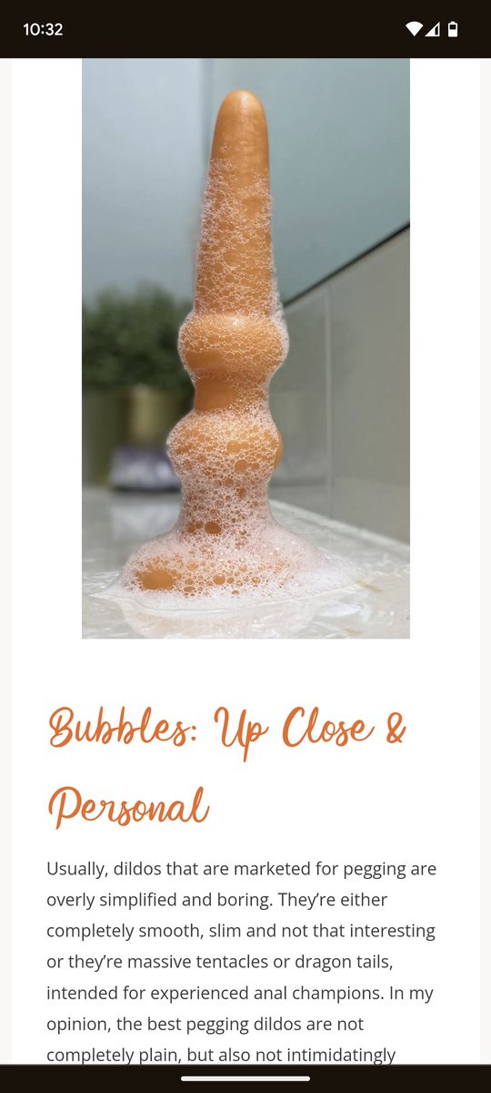lunamatatas's tweet photo. NEW Bubbles review! Check out what the fabulous Violet Fawkes thought about my strap-on friendly anal sex dildo: https://t.co/HyEr3YkySX https://t.co/XiV5KpmW8i