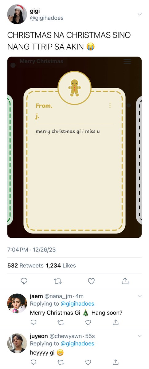 melonsdew's tweet photo. sa letrang j,
a #jenselle, #royalatte two tweets au

late christmas special from me to yew <3 https://t.co/RZ4N8iSil9