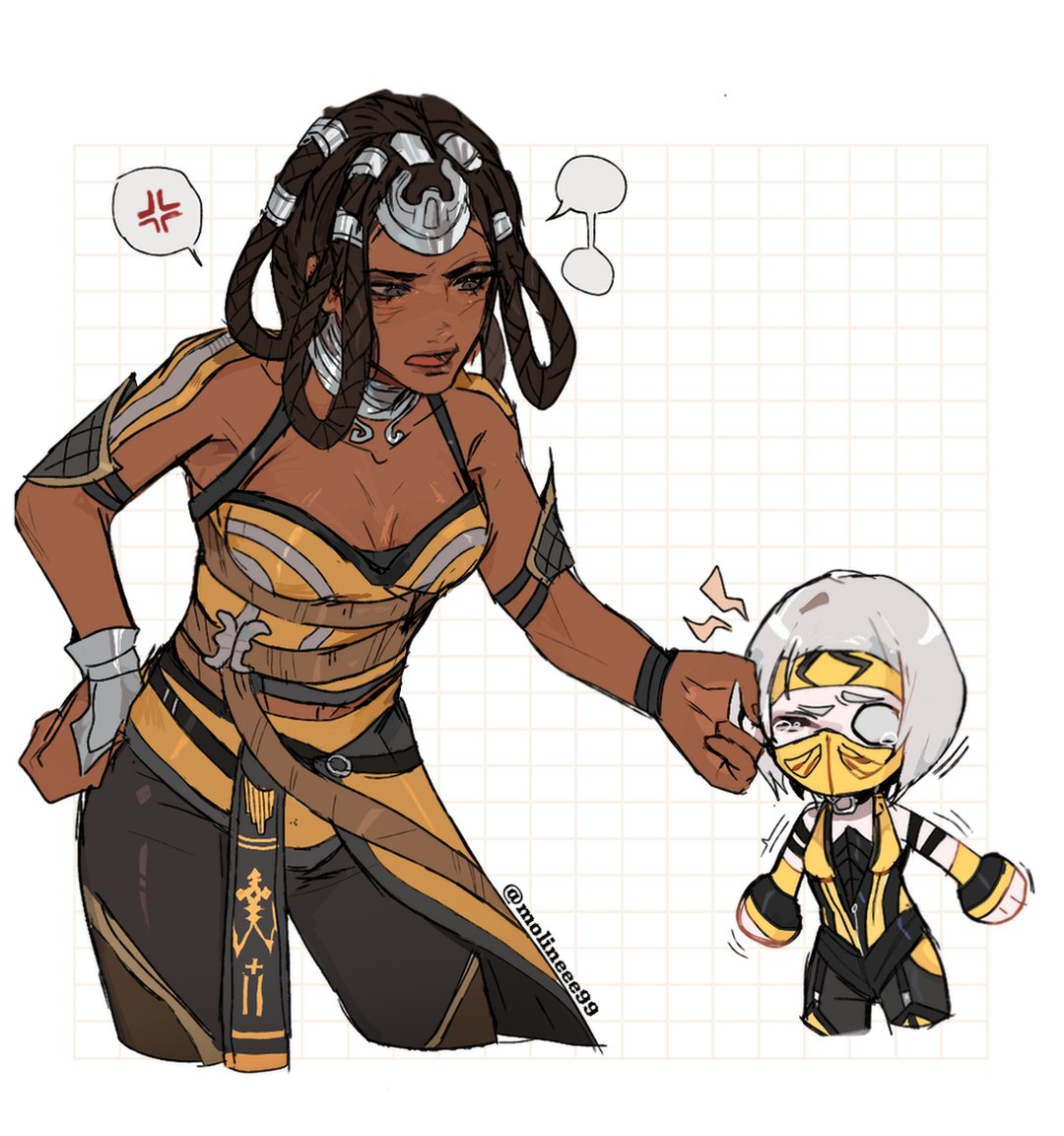 Khameleon my beloved <3! 🦎💜💙💚💛
#MortalKombat1 #khameleon #mk1 
#mileena #Tanya