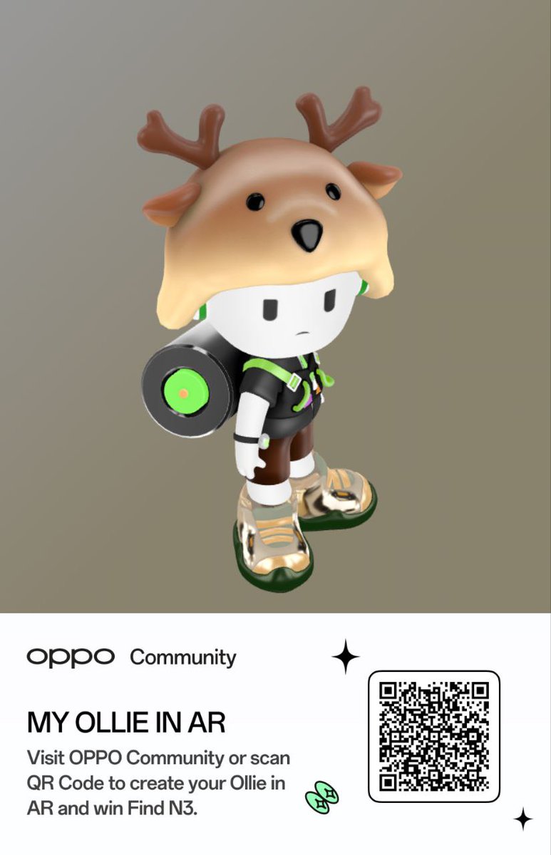 Let's celebrate Ollie together! Join the Ollie Fan Club, where we can share stories, adventures, and maybe even some doll fashion tips. Ollie is all about connecting our OPPO family, one conversation at a time.💚😍💚💚😍

#OPPOCommunity #TogetherwithOPPO