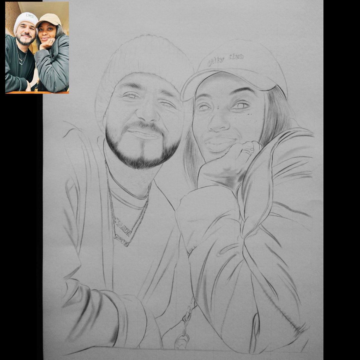 brightntuliart's tweet photo. Couple portrait in progress 🚧 
#brightntuliart 🌻
@jsomethingmusic
#jsomething #cordeliafonseca #micasa #portrait #drawing https://t.co/406U9ZXSyq