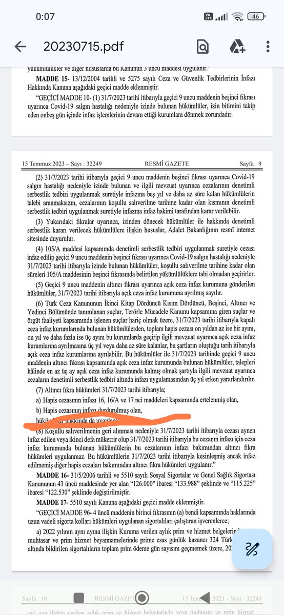 oznur_akyl1's tweet photo. Sn bakanım @yilmaztunc  @_cevdetyilmaz @adalet_bakanlik  
Mevcut 14 temmuzda çıkan yasada açıkça belirtilmiş olan infazi durdurulmuş dosyalar içinde +3 açığa geçiş hakkı verilmiş iken nedn mahkumların hakları elinden alınıyor infaz durdurulmuş olan dosya istinaftan onaylandiginda https://t.co/31sXeLYyYm