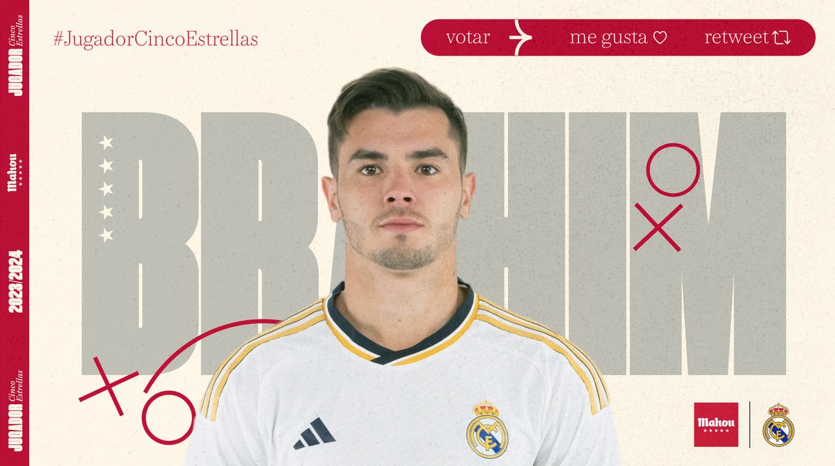 futbolmahou's tweet photo. RT o MG si crees que @Brahim ha sido el #JugadorCincoEstrellas del @realmadrid en diciembre (6/6) https://t.co/0YzvydollI