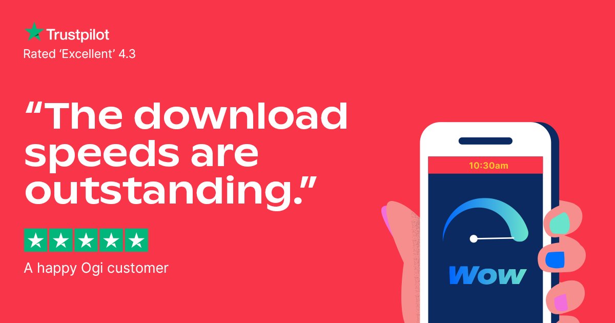 Don't just take our word for it, check out what a happy Ogi customer said about their ultrafast, ultra-reliable broadband speeds! Get Ogi today and enjoy 6 months FREE. Available to buy online now and get installed in the new year
👉 bit.ly/4a1uxFI