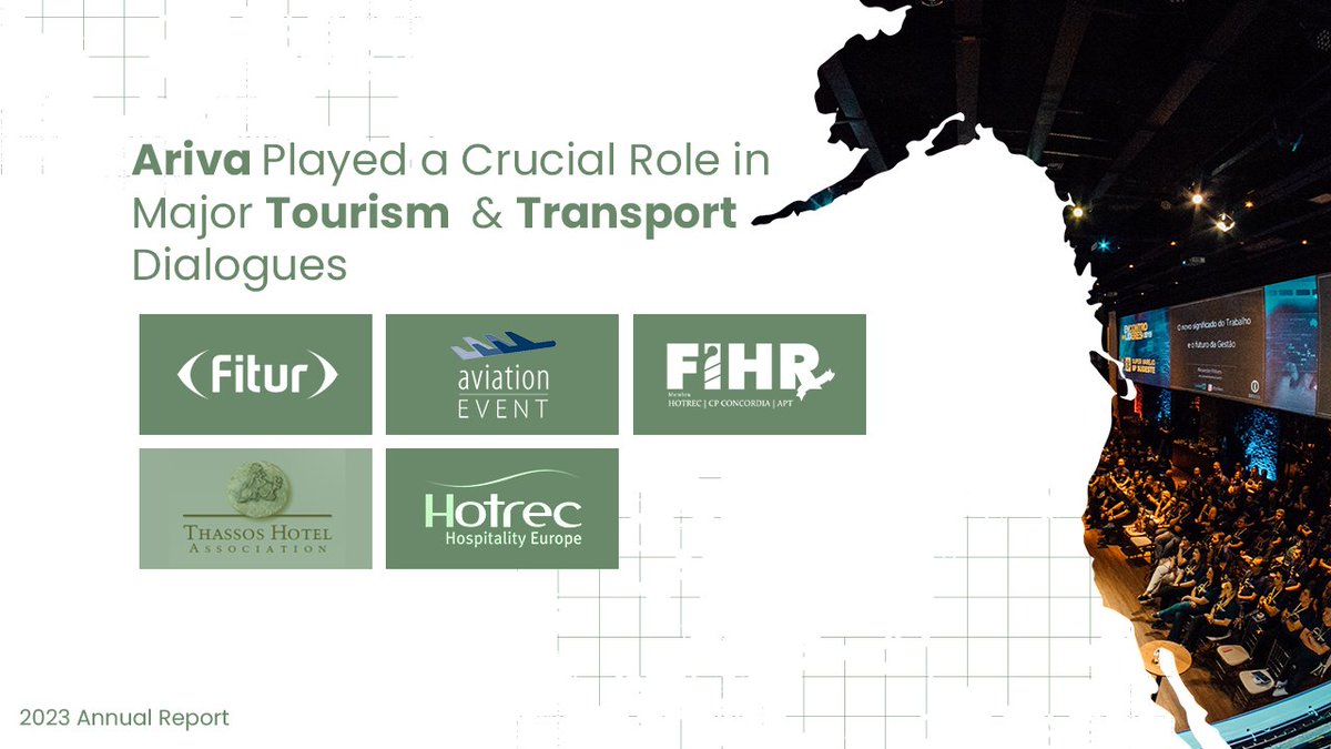 ArivaCoin's tweet photo. Reflecting on a dynamic year at #Ariva! 🌟 2023 highlights: 🔹 Our presence at @fitur_madrid set the stage for global #tourism discussions. 🔹 Proudly moderated at Aviation-Event 2023 CLJ, a key aviation conference. 🔹 Participated in the Annual Meeting of #FIHR with industry elites. 🔹 Fruitful collaborations with Thassos Municipality & Hotel Association for summer readiness. 🔹 Engaged with @HOTREC_EUROPE on pioneering #innovation in tourism. A year of impactful engagements! #Ariva2023
16/18