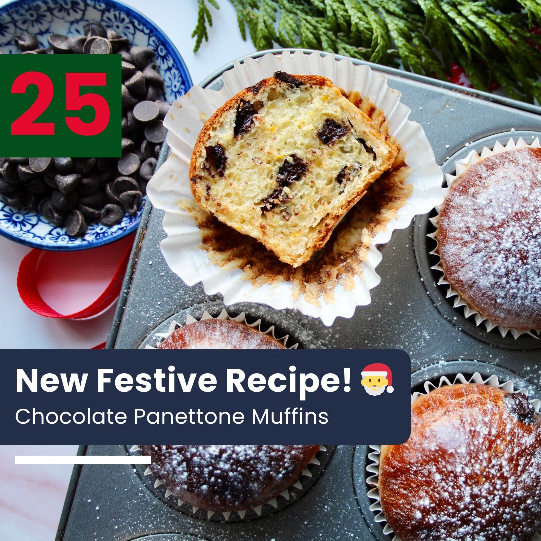 kneadyapp's tweet photo. A classic Panettone is really quite special, but it is a bit of a faff. These scrummy muffins give you the best of this wondrous Italian bread – but with equipment you already have. It’s a win-win! 🍫 🇮🇹

#panettone #panettoneartigianale #bread #festivebaking #christmasbaking https://t.co/Fil1p79amh