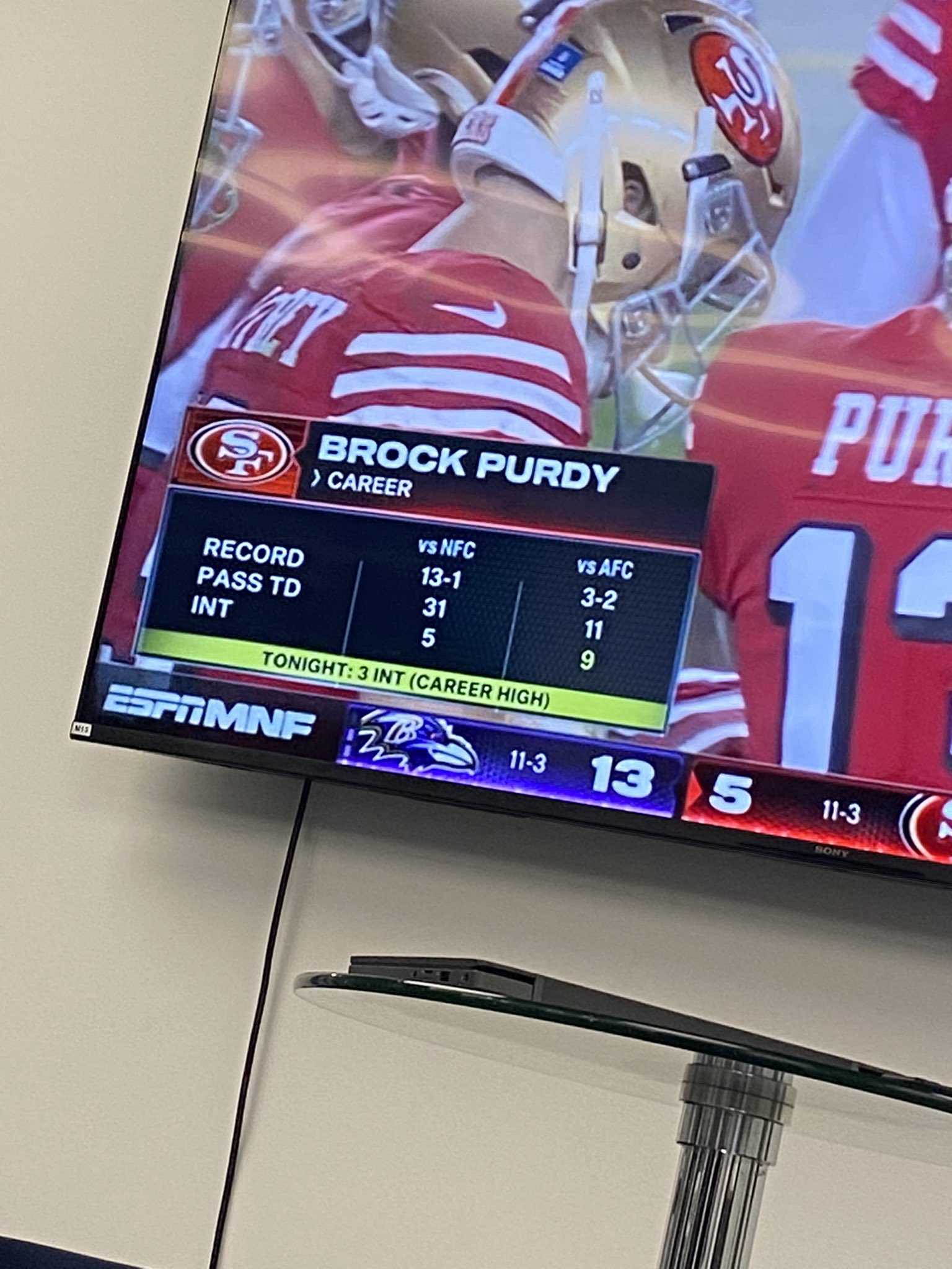 Sterling Bennett on X: &ldquo;Brock Purdy vs. NFC • Record: 13-1 • Pass 