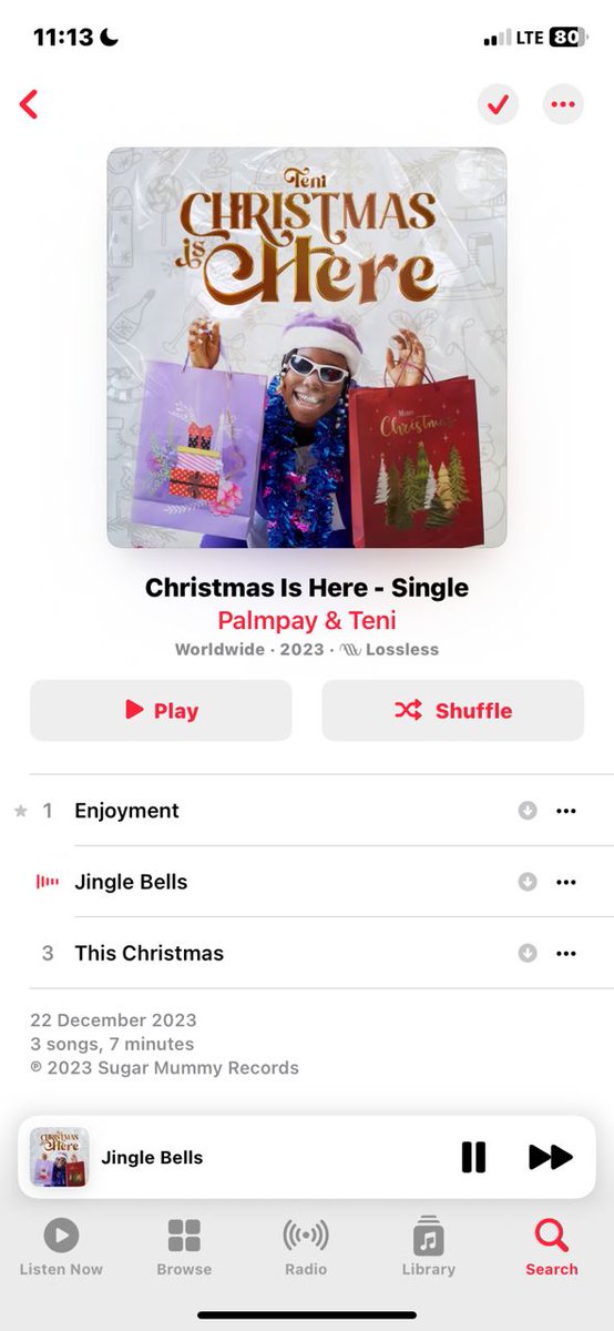 Purple Santa Teni has released her Christmas album and she used the PalmPay Santa outfit as the cover of the album. 🤯🔥 #PalmPayXTeni

Stream Here:
africori.to/christmasishere
