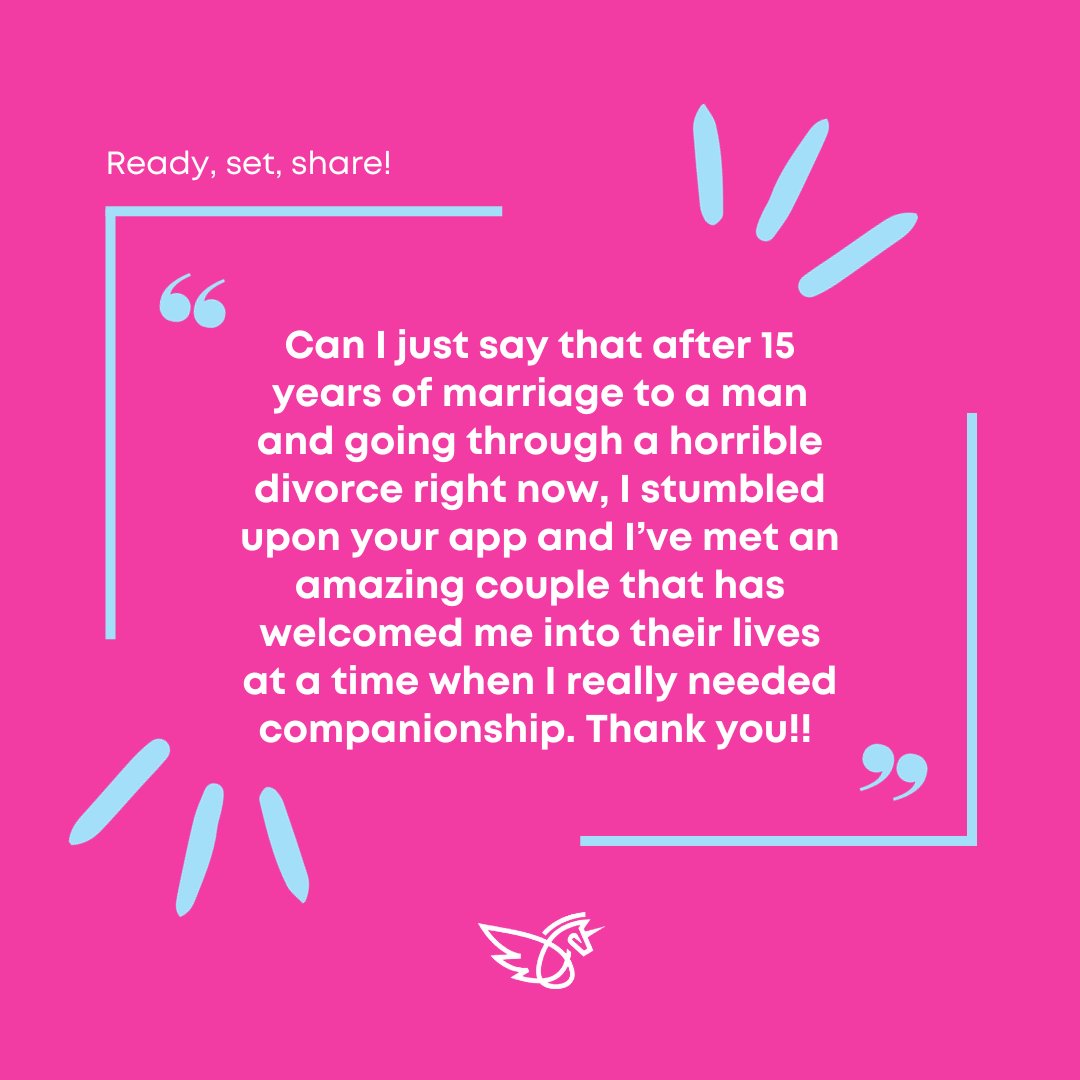 Unicornlanding's tweet photo. Can we just say...we LOVE getting these messages! 💖🦄 This is what it's all about, ladies!
DM us with yours!
#appchat #userfeedback #unicornlanding #unicorns #swinger #swingers #swingapp #singleladies #openminded #swingersclubs #ethicalnonmonogamy #ENM #swingerlife #swinging https://t.co/rQbCa8fdf1
