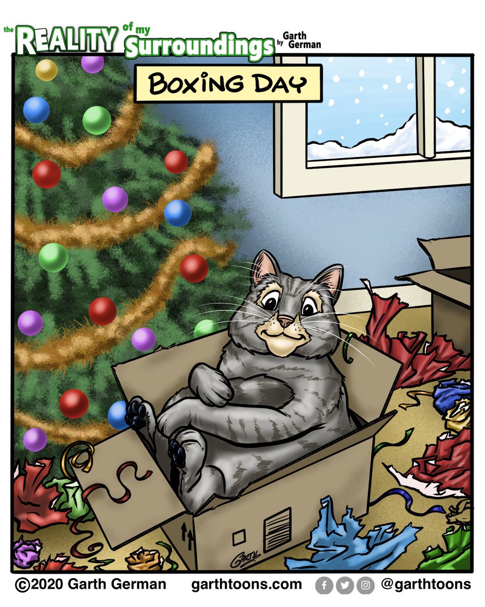 Happy Boxing Day, to those who celebrate. 🐱 

Follow for more cartoons!

#Boxing_Day #BoxingDay #BoxingDay2023 #boxes #boxeseverywhere #CatsLover #catsinboxes #catsloveboxes #catlovers #webcomic #webcomics