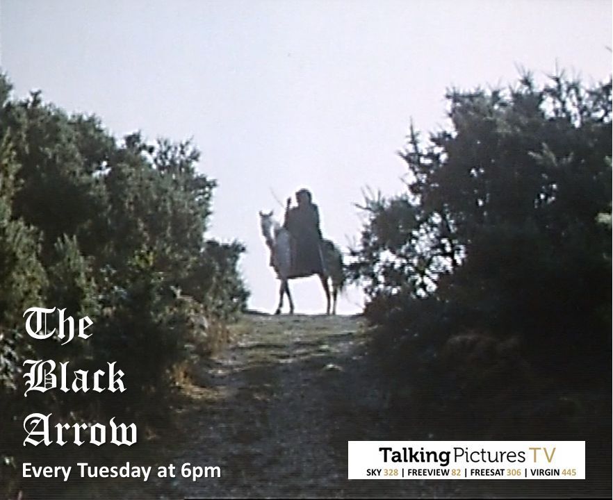 TalkingPicsTV's tweet photo. A battle ensues and Sir Richard is nearly killed in THE BLACK ARROW (1974) 6pm Premiere: 'Plot and Counterplot' #WilliamSquire #SimonCuff #EddieByrne Children's drama #TPTVsubtitles https://t.co/j2pntMtc94