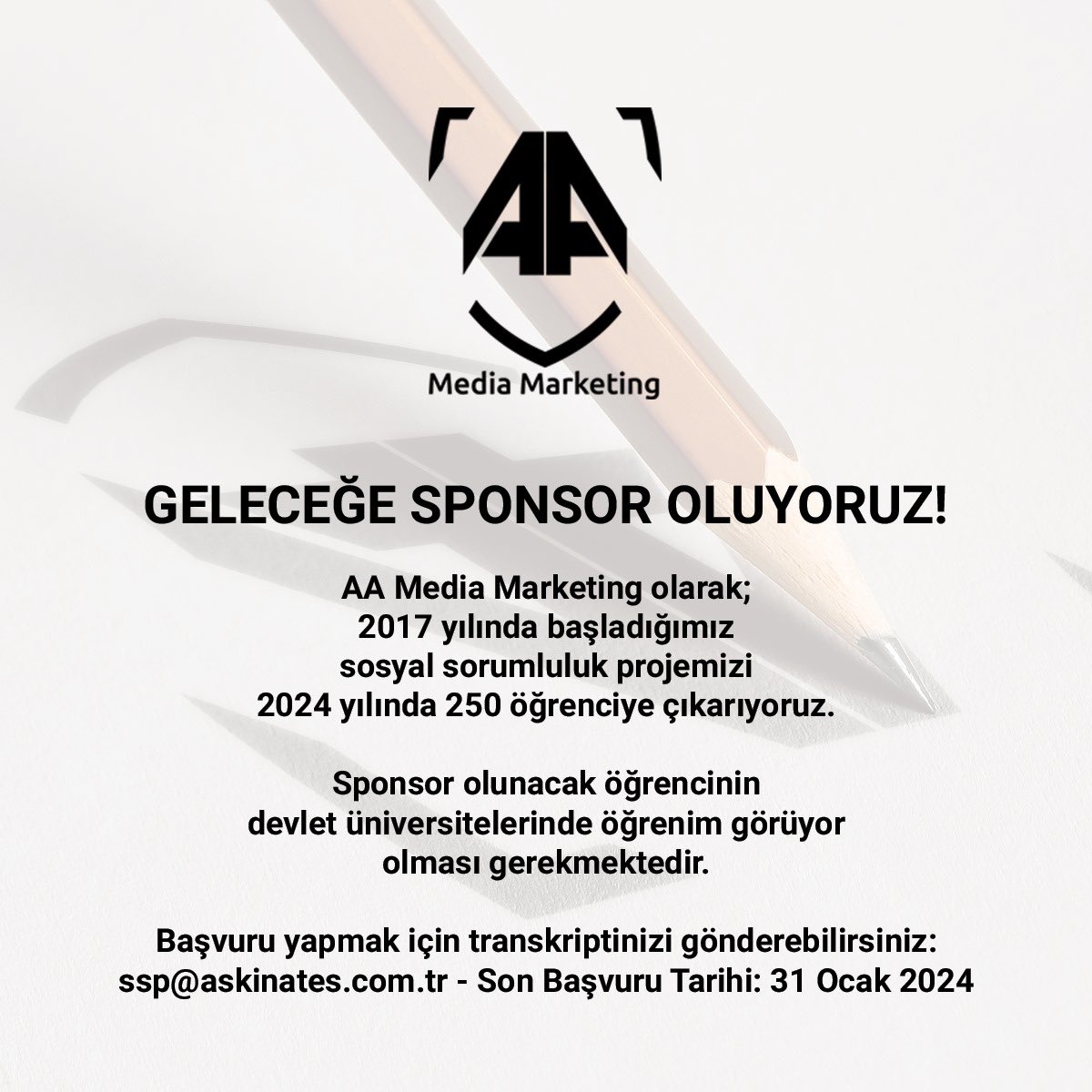AAMediaMarket's tweet photo. Daha dün gibi 3 öğrenciyle başladığımız bu yolda 250 öğrenciye dokunabilmenin haklı gururunu yaşıyoruz. En yakın zamanda 1000 olmak hedefiyle; durmadan devam… #AAMediaMarketing #SSP https://t.co/Hzs5wxFfiq