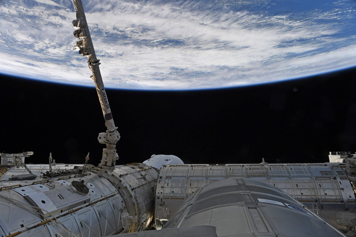 lunarloral's tweet photo. Christmas 2023 weekend – one for the books.

Friday, the Expedition 70 crew and ground team alike got our collective wish for two cargo ships to depart space station before the holidays. NG-19 was released midday carrying all our trash from the past six months, and will orbit Earth for about two weeks before burning up on reentry. Around the same time, SpX-20 splashed down in the Gulf of Mexico loaded with science and station hardware, after undocking late Thursday night. Watching free flying vehicles in space is one of my favorite things to see up here - a combination of precision, grace, and beauty against one of the most dramatic and beautiful backdrops possible. A huge congratulations to everyone who worked these missions!

Saturday kicked off three off-duty days, bringing perhaps the best gift any astronaut onboard station could receive – that of time, a rare and precious commodity when most of our days are so full of work. On Christmas Eve, @AstroJaws did an awesome job decorating NOD2 and hanging stockings for each of us, and we had a nice evening hanging out together and watching part of the traditional American classic “National Lampoons Christmas Vacation.” Christmas Day was peaceful – a quiet morning of breakfast and some music by the tree to start, Christmas cookie decorating and a big midday feast later. Getting to share the holiday with my crewmates was both special and fun, as was chatting with the team in Mission Control Center, who gave up their own holiday weekends to support us.

Best of all, I got a new baby nephew. Watching both my siblings become parents this year has been one of my greatest joys of 2023, and I can’t wait to help introduce my niece and nephew to this incredible planet. 💙

Wishing everyone on Earth a peaceful last week of 2023!