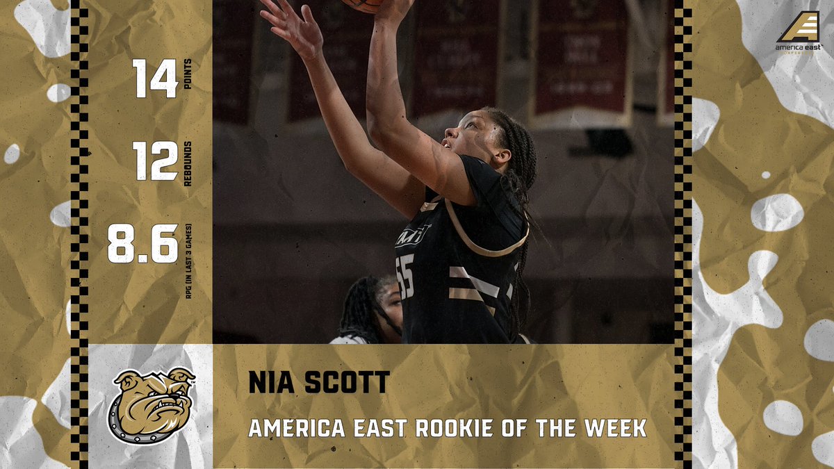 Bryantwbball's tweet photo. Congratulations to Nia Scott on being named the America East Rookie of the Week.

📝: https://t.co/SS8w2cPGFd https://t.co/LpDpogqLcK