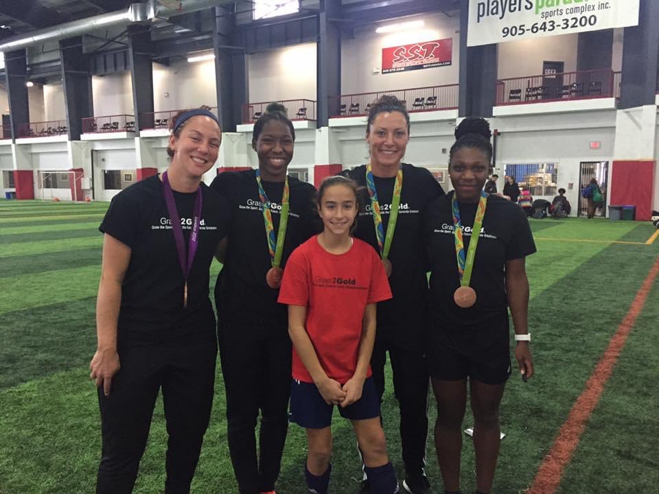 A great memory from the past. December 26, 2016. Canadian Women's National Soccer team players. Melissa Tancredi, Kadeisha Buchanan, Deanne Rose and Carmelina Moscato. ❤️