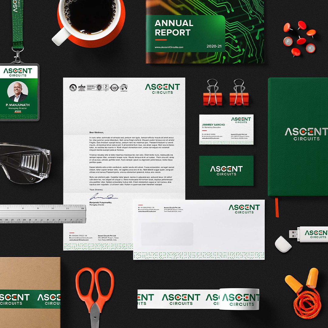 VatitudeGlobal's tweet photo. #AscentCircuits is an Indian-owned largest PCB manufacturer. 
Inspired by the key concept of PCB which connects signals from one point to another. We created a unique logo by fusing the idea into a custom-made wordmark with two dots. 

#Vatitude #BuildingSmarterBrands #Branding https://t.co/7qhv6tjB93