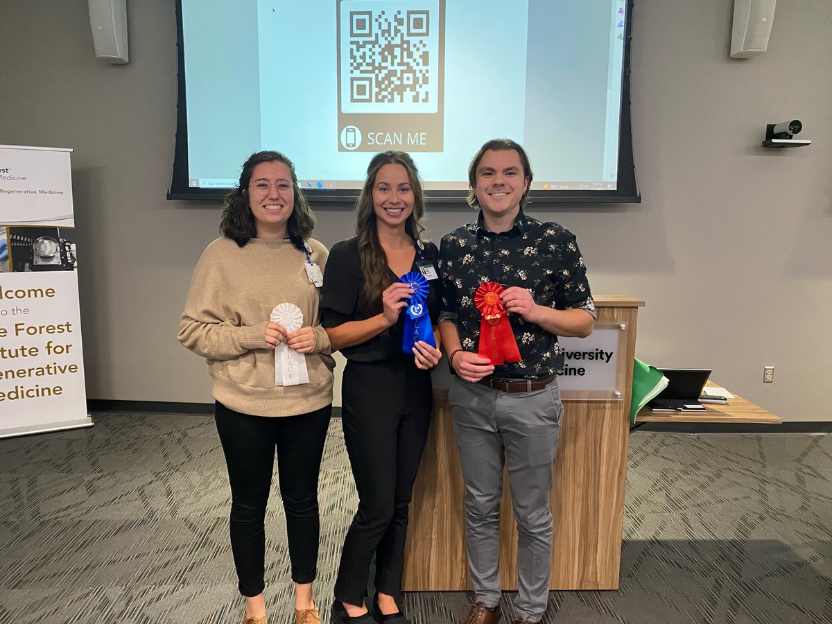 wakeforestmed's tweet photo. Congratulations to our talented 2023 Capstone Project award recipients from the MD Class of 2026! 

1️⃣ Logan Bearfield - Exploring Thyroid Eye Disease
2️⃣ Nico Schneider - Shedding light on Leber's Hereditary Optic Neuropathy
3️⃣ Elaina Alzaibak - Investigating Uterine Fibroids https://t.co/TyFn6aG45C