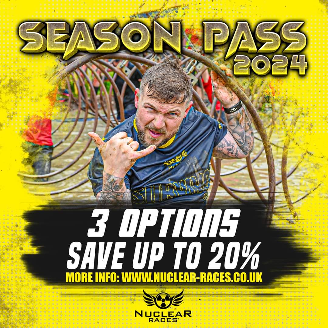 SoloMudders's tweet image. @TheNuclearRaces Races season pass is back! 

Yep you read that right Nuclear have listened to you muddy lot and brought them back for 2024 with 3 diffrent options and prices from £175

 #OCR #ocrsolomudders #muddyrun #ukocr #ocr  #obstaclecourseracing