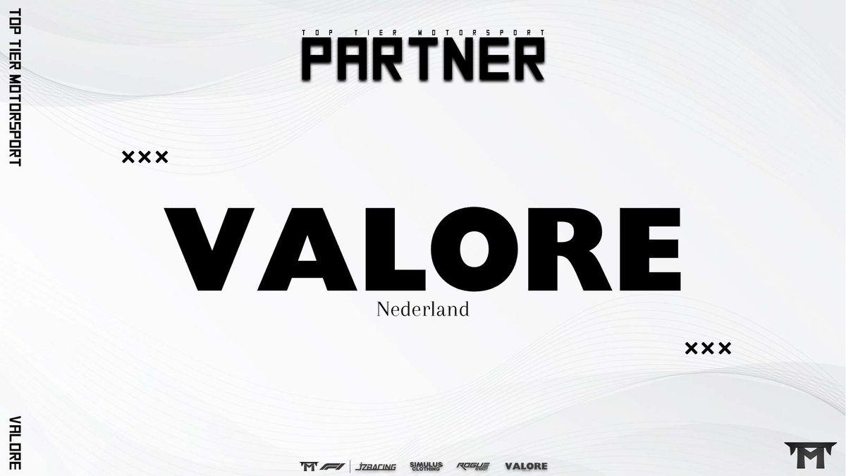 VALORE | OUR LATEST PARTNER

We are pleased to announce our latest partner to Top Tier Motorsport, Valore.

▪️ Selling various products across the market ranging from household essentials, gaming products to clothing.

▪️ Based in the Netherlands 🇳🇱

▪️ Customer service from 9-5