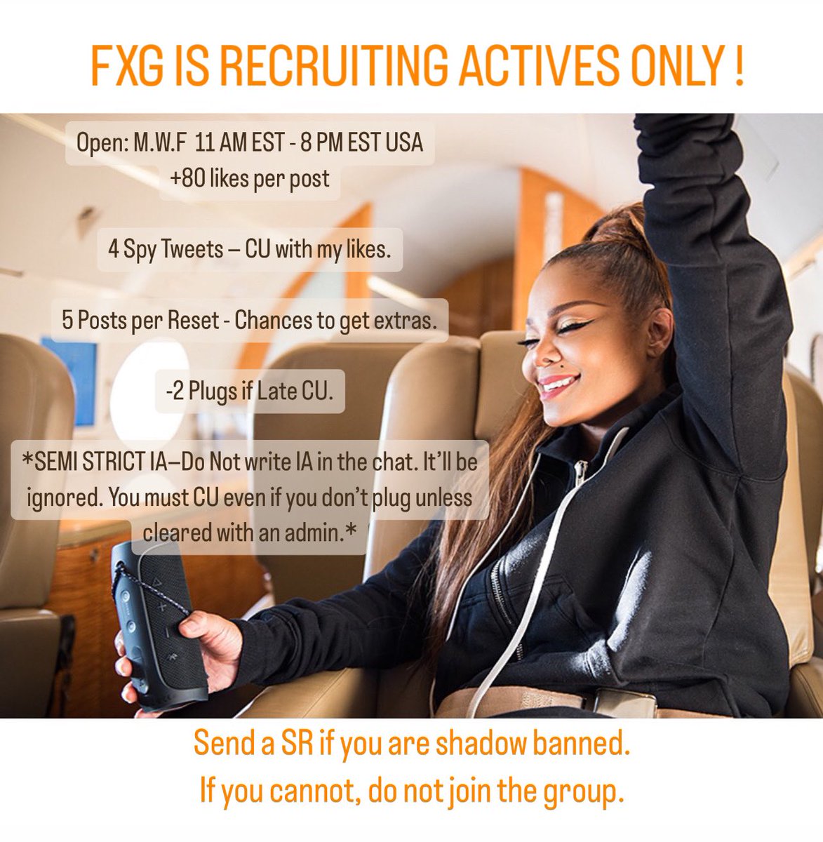 🤎 FXG is RECRUITING 🧡

RT this tweet to join / RT to stay

MBF <a href="/FXGLIKES/">FREEXONEGEM “FXG”</a> 

🌝 OPEN MON/WED/FRI
🌚 REST SAT/SUN

8️⃣0️⃣ +likes per post

5️⃣ posts per reset 

DM me any questions