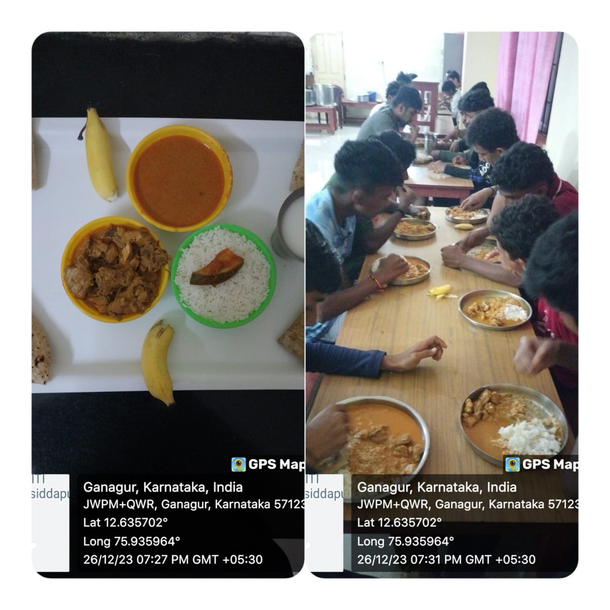 ದಿನಾಂಕ 26-12-2023 ರಂದು ಇಲಾಖೆಯ ಮೆಟ್ರಿಕ್ ಪೂರ್ವ ಮತ್ತು ಮೆಟ್ರಿಕ್ ನಂತರದ ವಿದ್ಯಾರ್ಥಿ ನಿಲಯಗಳಲ್ಲಿನ ವಿದ್ಯಾರ್ಥಿಗಳಿಗೆ ರಾತ್ರಿ ತಯಾರಿಸಿ ವಿತರಿಸಿರುವ ಊಟ
<a href="/ZP_Kodagu/">Kodagu Zilla Panchayat</a> <a href="/KodaguDC/">DC Kodagu</a> <a href="/BCWD_KARNATAKA/">BCWD_KARNATAKA</a>