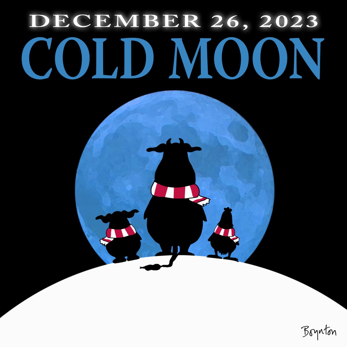 Full Moon rising tonight. Find some warm friends to watch with. #ColdMoon