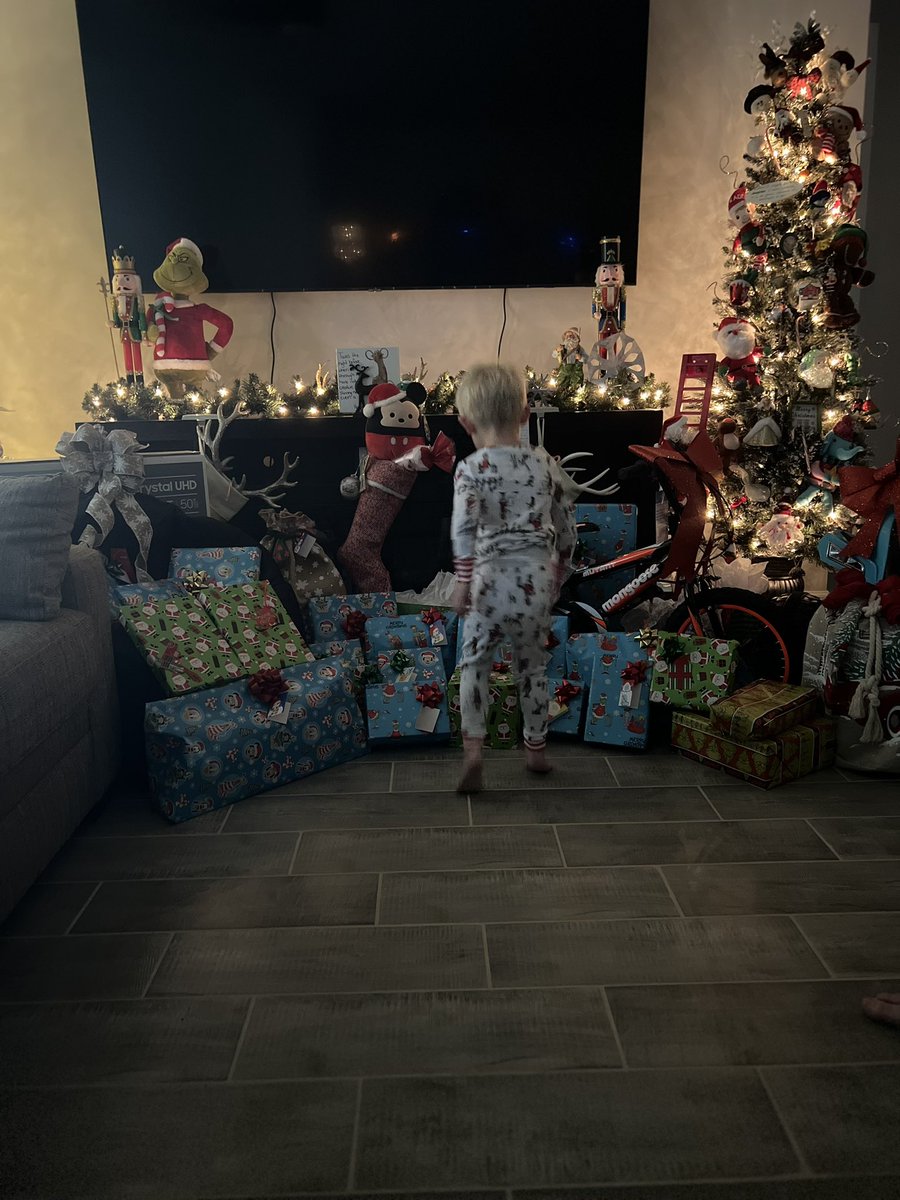 ChassityRene's tweet photo. What a wonderful first Christmas in our new home! ❤️💚🤍🎄🎅🏼 https://t.co/0u4uqTbZpx
