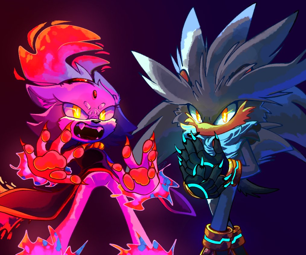 DamnLetyuchka's tweet photo. Those creepy glowing eyes
#BlazeTheCat
#SilverTheHedgehog https://t.co/fs7IIGlfHh