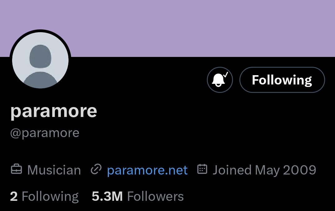 SOTSPodcast's tweet photo. Paramore have deleted all  posts from social media. https://t.co/U3lBcbKvhw