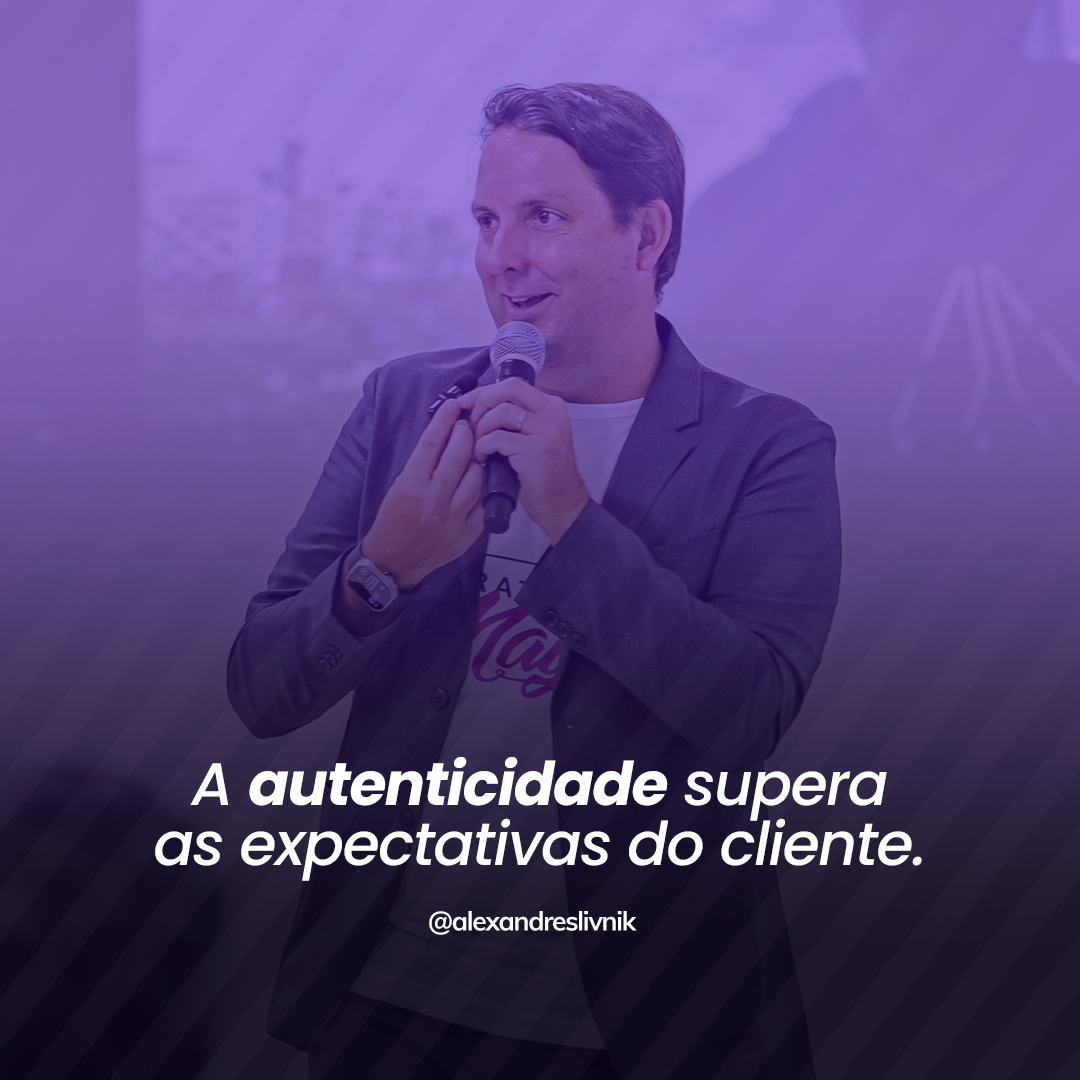 Demonstrar cuidado, profissionalismo e um compromisso de forma genuína é a chave para melhorar a experiência do seu cliente.
Ser genuíno é um sinal de dedicação e de preocupação em fornecer um serviço excepcional e de alta qualidade.
O quanto de verdade e de propósito você está