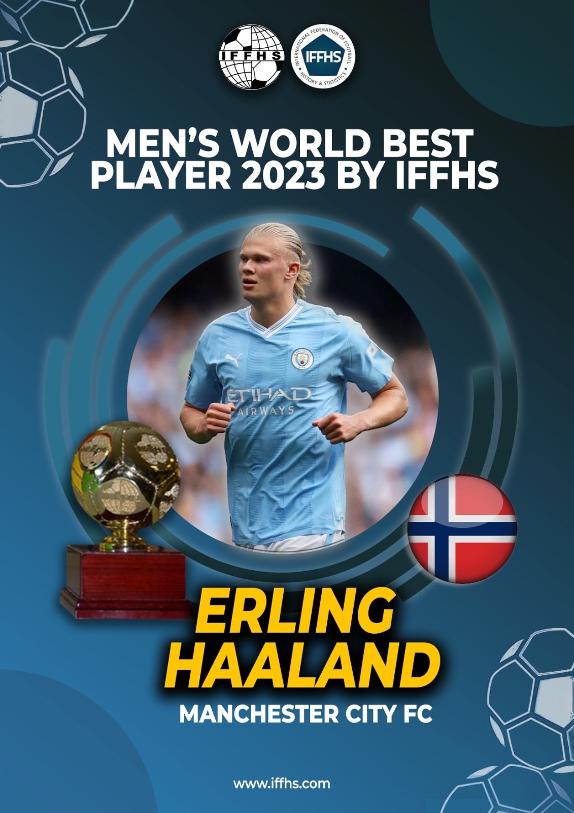 IFFHS on X: "IFFHS MEN'S WORLD BEST PLAYER 2023 AWARDS 2023 - ERLING HAALAND, THE WORLD'S BEST PLAYER 2023! For more information, visit the website: https://t.co/sAKgUkGtcm #iffhs_news #awards #history #statistics #world_cup #winners #