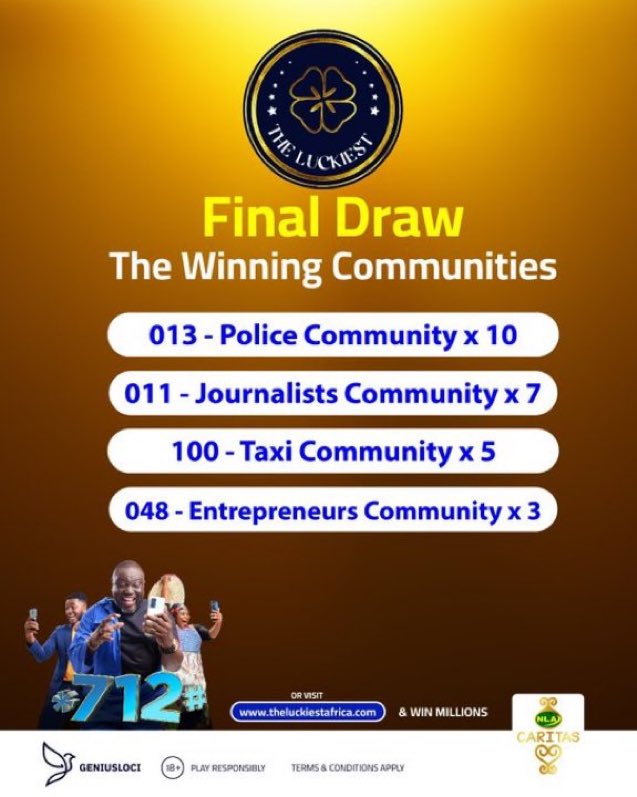 wofaase_'s tweet photo. Kudos to the winners of the Luckiest  draw! #LuckIsHere https://t.co/g7NjsWW4dh