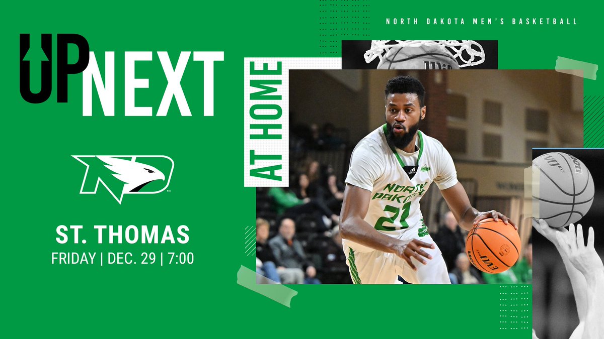 Officially <a href="/TheSummitLeague/">The Summit League</a> season! 

𝐅𝐫𝐢𝐝𝐚𝐲, 𝐃𝐞𝐜𝐞𝐦𝐛𝐞𝐫 𝟐𝟗 
🆚St. Thomas
📍The Betty
⏰7:00 PM
📺CBS Sports Network 

𝐓𝐢𝐜𝐤𝐞𝐭𝐬
🎟: Fightinghawks.com/tickets

#UNDproud | #LGH