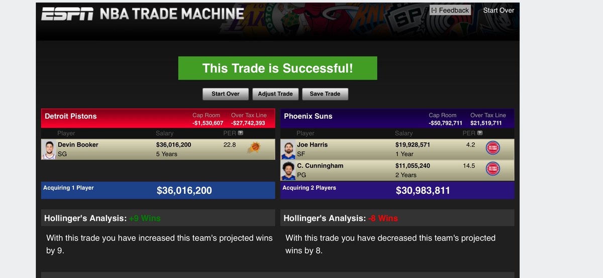 Suns Pistons trade. This is happening soon.