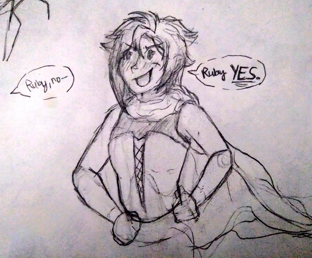 hyperfixaQuin's tweet photo. Ruby's relationship with authority in a nutshell #rwby #RWBYfanart #RubyRose #GREENLIGHTVOLUME10 https://t.co/WKAvR7b0p6