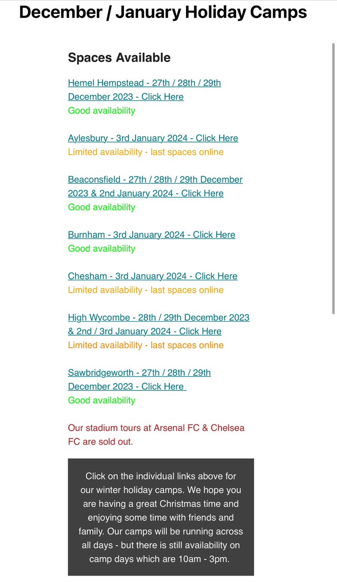 Winter football camp spaces available online now - proformanceglobal.com/winter