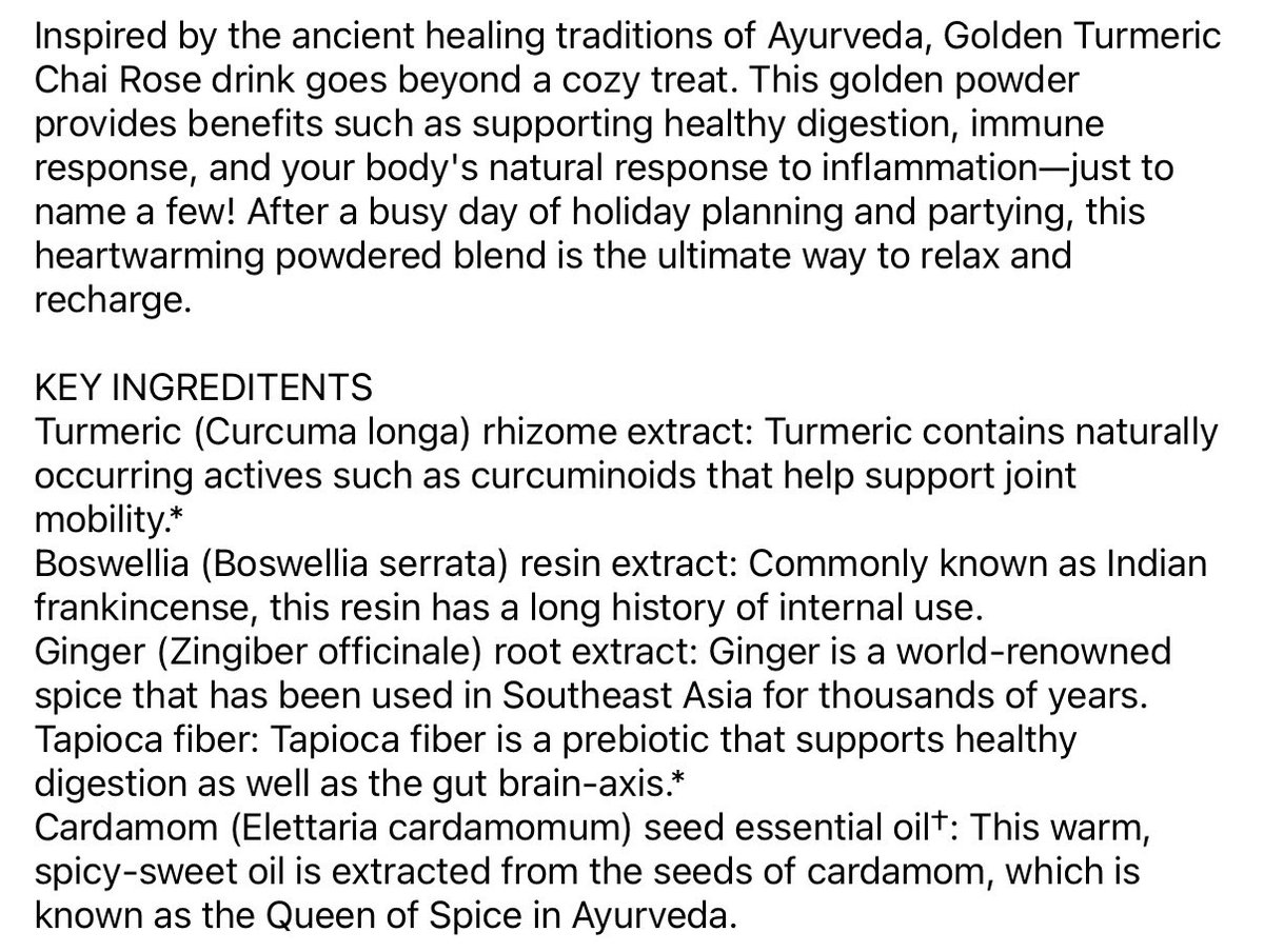 Golden Turmeric Chai Rose #relax #recharge #immunesystemsupport #healthydigestion #antiinflammation #teachingtuesday #essentiallysusie