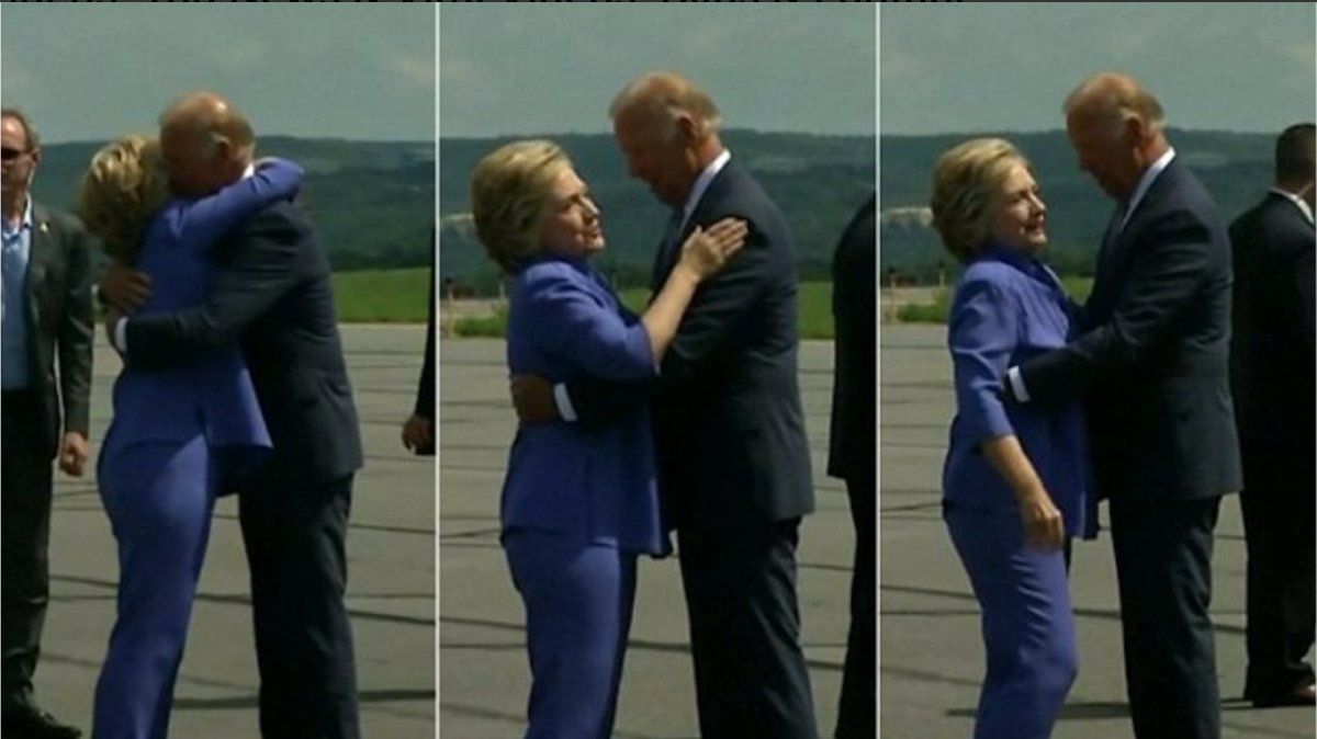 ihopeurrite's tweet photo. @MrsKladybug @mmpadellan I like when Biden gives warm and inviting hugs to other people's wives. https://t.co/sf3hxy1Dmh