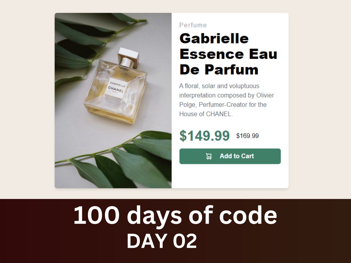 xdevimran's tweet photo. #day2 of #100DaysOfCode
Today I made this preview card component from FrontendMentor 
 If you're doing the #100DaysOfCode feel free to join me #FrontendMentor #CodeChallenge #100DaysOfCodecompleted https://t.co/X27vyyqSbc